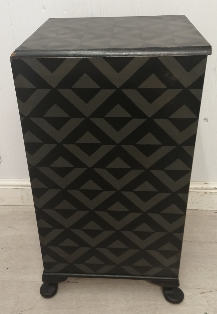 vintage painted bedside