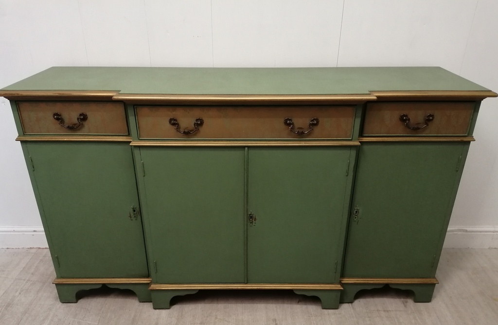 stunning breakfronted  painted sideboard