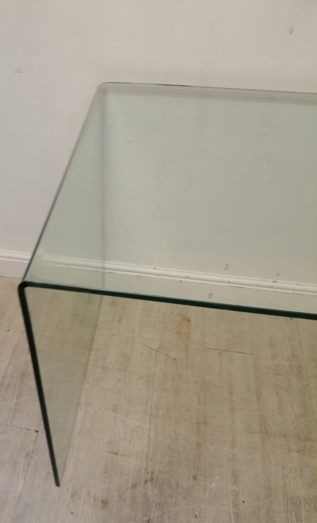 very stylish John Lewis curved glass desk