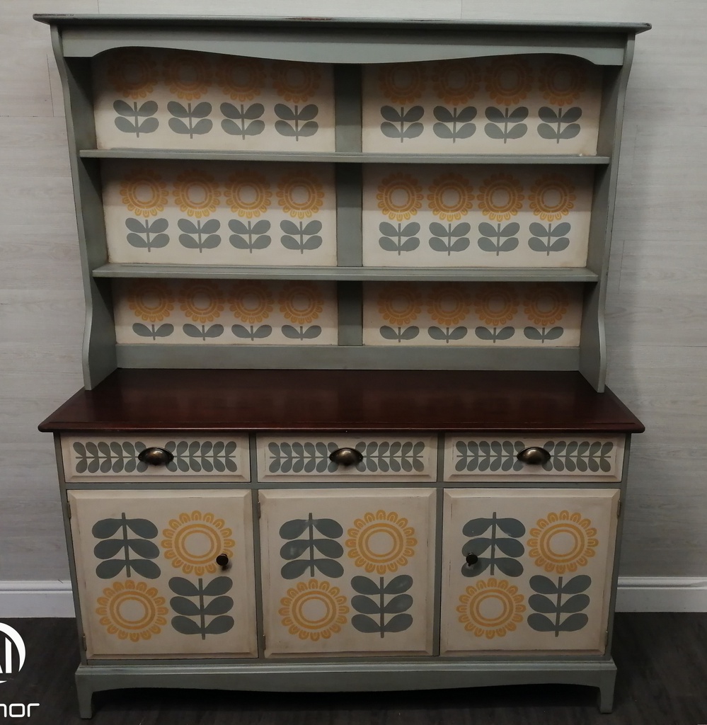 stunning retro stag painted dresser