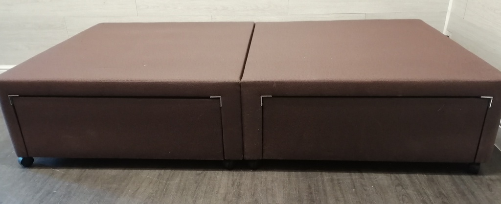 3ft6" brown toned Two Drawer Divan Base