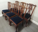 Set of six chippendale mahogny ball &amp; claw feet style chairs