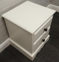 shabby chic two drawer solid pine bedside chest