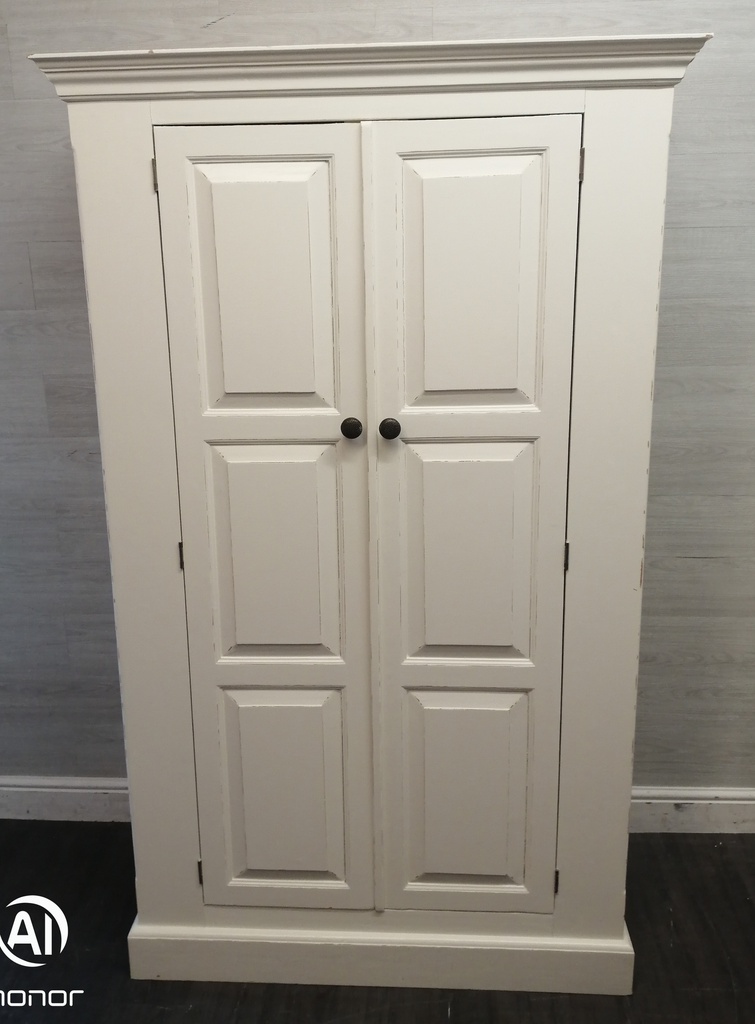 Shabby Chic Whitw  Solid Pine Wardrobe