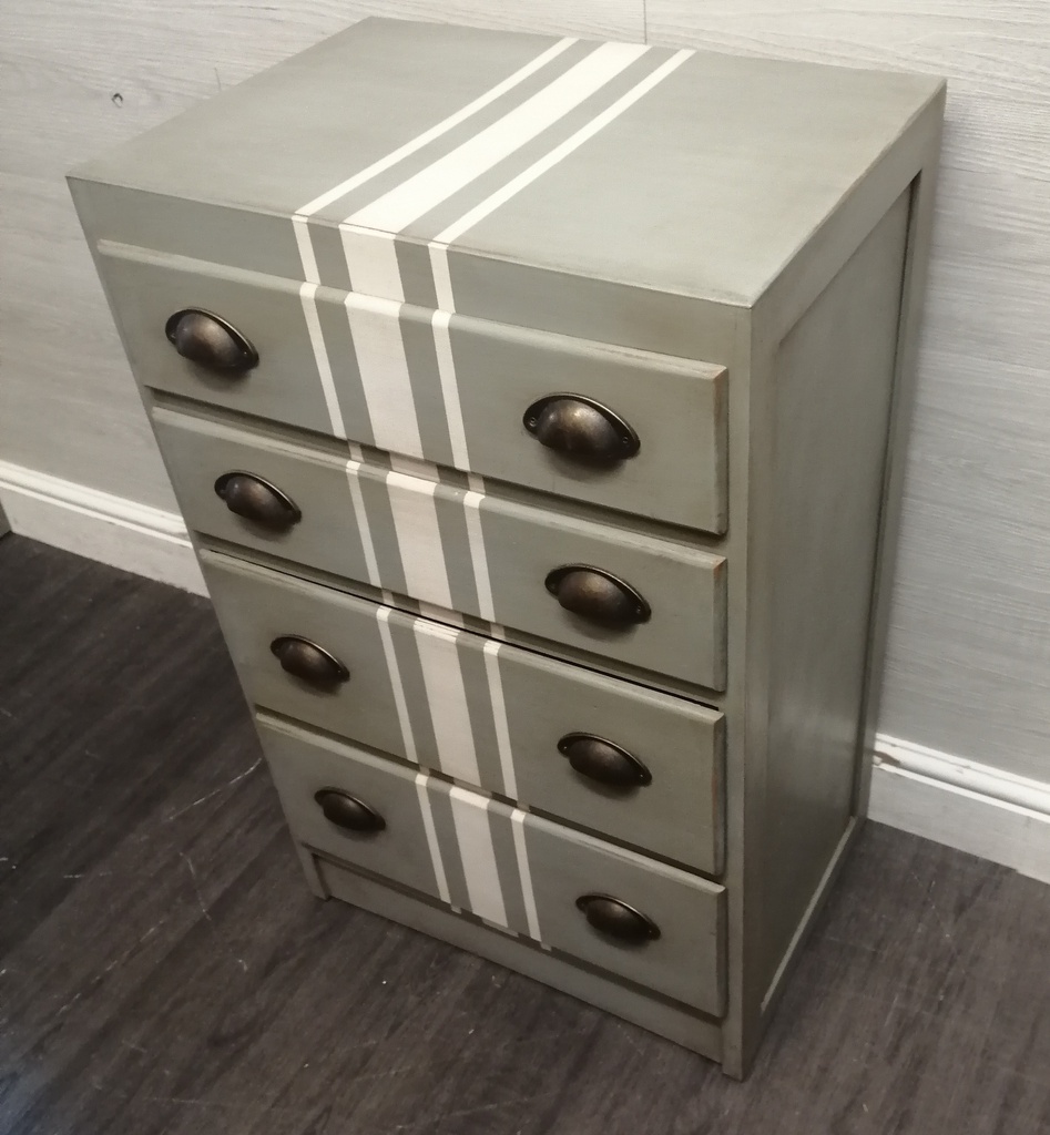 Lovely Vintage Painted Four Drawer Chest