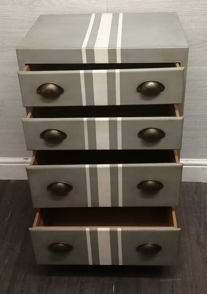 Lovely Vintage Painted Four Drawer Chest