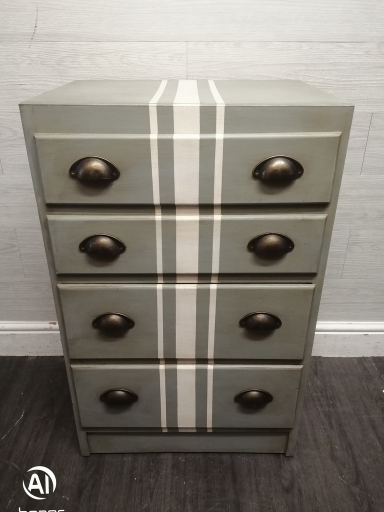 Lovely Vintage Painted Four Drawer Chest