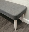 Grey Upholstered dining bench