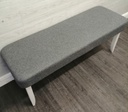Grey Upholstered dining bench