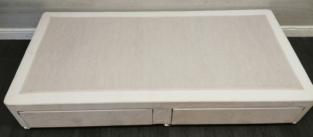 SINGLE 3FT DIVAN BASE WITH TWO DRAWERS