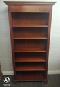 MAHOGANY REPRO DARK WOOD BOOKCASE