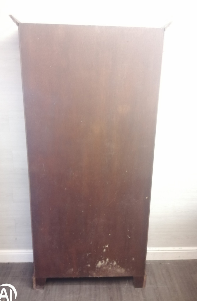 MAHOGANY REPRO DARK WOOD BOOKCASE