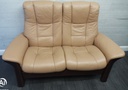 STRESSLESS DARK CREAM LEATHER RECLINER ARMCHAIR