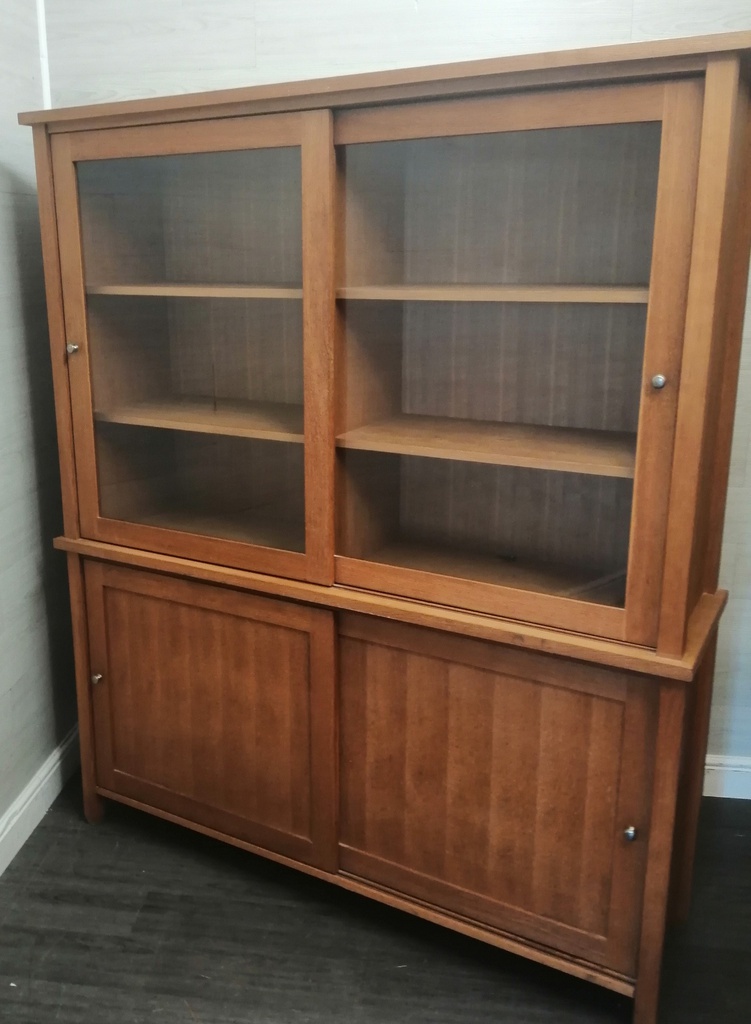 Sliding door glazed display unit