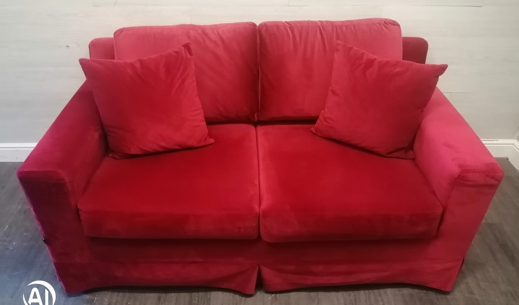 Lovely  cranberry red two seater sofa