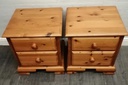 Pair of quality pine bedsides chests