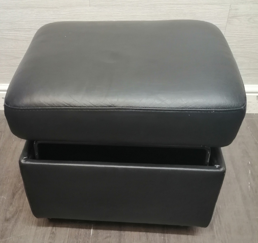 BLACK STRESSLESS OTTOMAN MODERN FOOTSTOOL