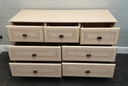 CREAM SEVEN DRAWER MERCHANT STYLE CHEST