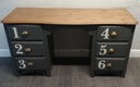 Great painted grey numbered desk