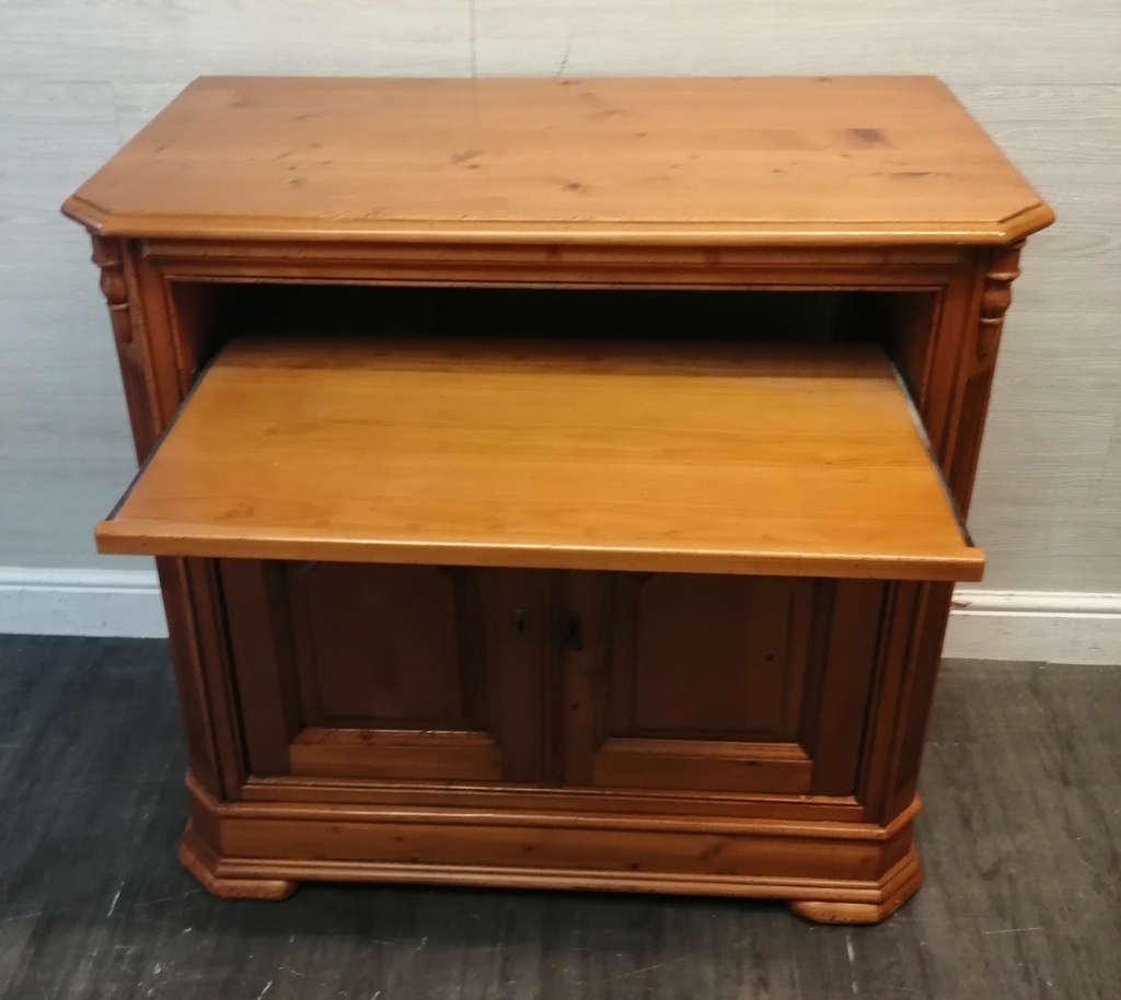 Quality  pine swivel top tv stand