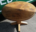NEAT ROUND RUSTIC PINE QUALITY DINING TABLE