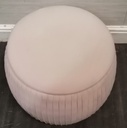 ROUND PINK STORAGE STOOL