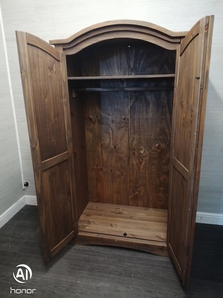 MEXICAN PINE DOUBLE WARDROBE