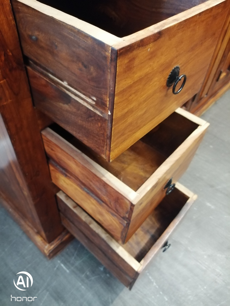 QUALITY LARGE SOLID WOOD SHEESHAM SIDEBOARD