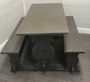 4ft ‘Graphite’ Pine Dining Table &amp; Bench Set
