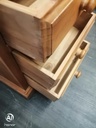 Quality solid pine three drawer bedside chest