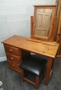 Solid pine dressing table set