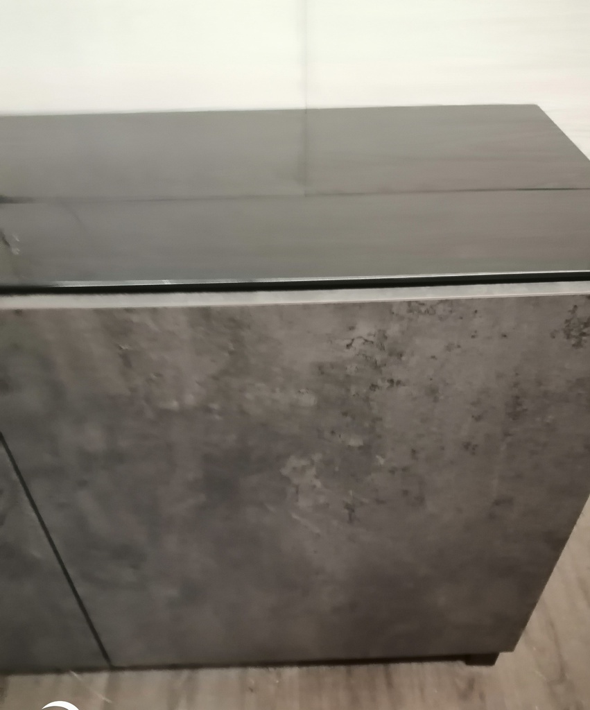 MODERN GREY AND BLACK LOW SIDEBOARD/SIDE UNIT