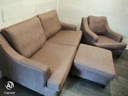 Multi York ‘Long Island’ Sofa Chair &amp; Footstool Set