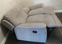 GREY TONED RECLINER THREE SEATER SOFA