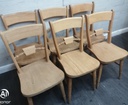 QUALITY SET OF SIX BAR BACK DINING CHAIRS