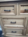LARGE RUSTIC STYLE PINE EIGHT DRAWER  CHEST