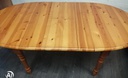 NEAT OVAL SOLID PINE EXTENDING DINING TABLE