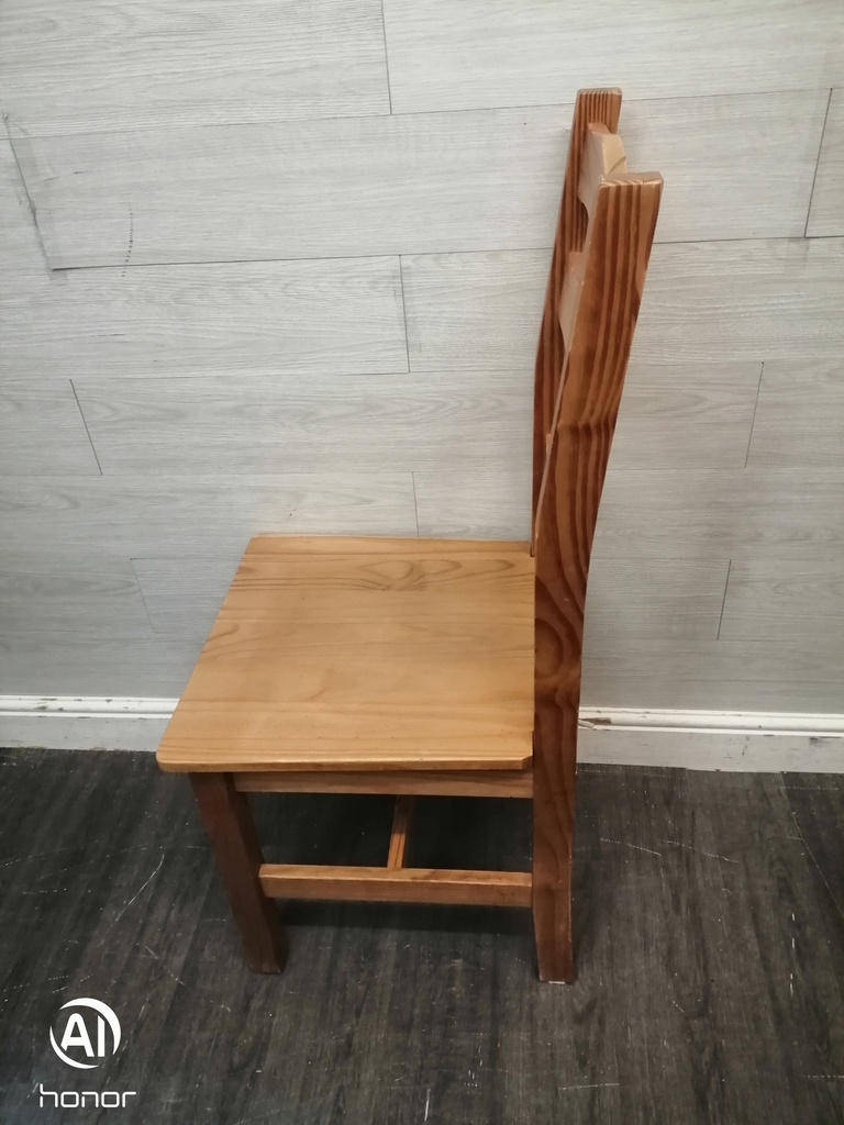 SET OF SIX LADDER BACK DINING CHAIRS