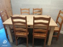 SET OF SIX LADDER BACK DINING CHAIRS