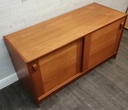 Parker Knoll Retro Teak Sliding Door Tv Unit