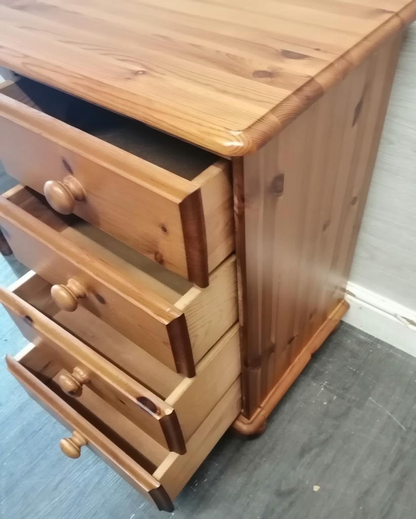 PINE FOUR DRAWER DESK / DRESSING TABLE