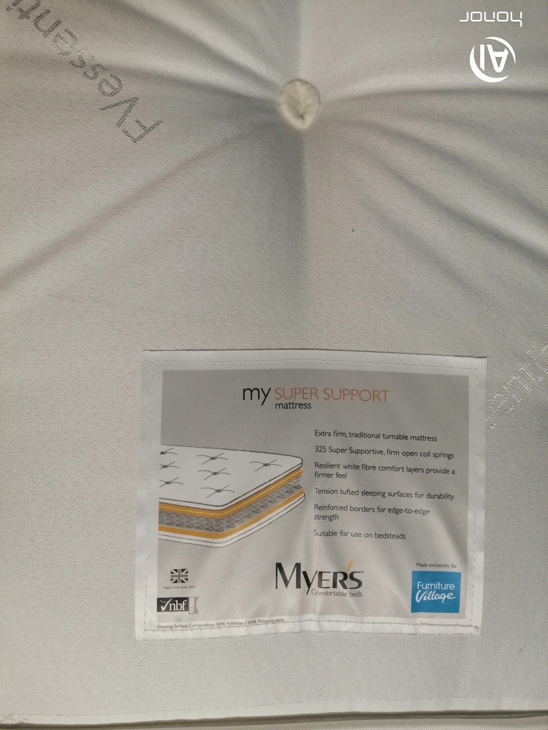 Quality Myers Super Support Single 3ft mattress