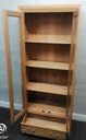 OAK GLAZED FRONTED DISPLAY UNIT WITH DRAWER