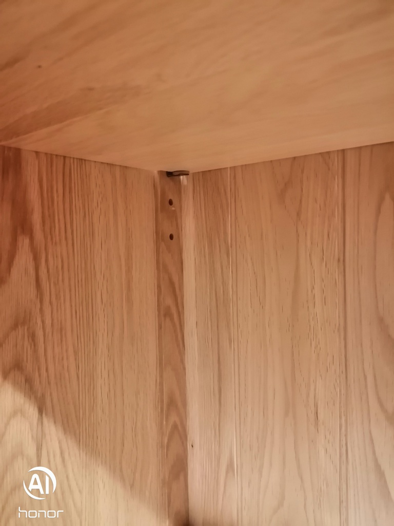 OAK GLAZED FRONTED DISPLAY UNIT WITH DRAWER