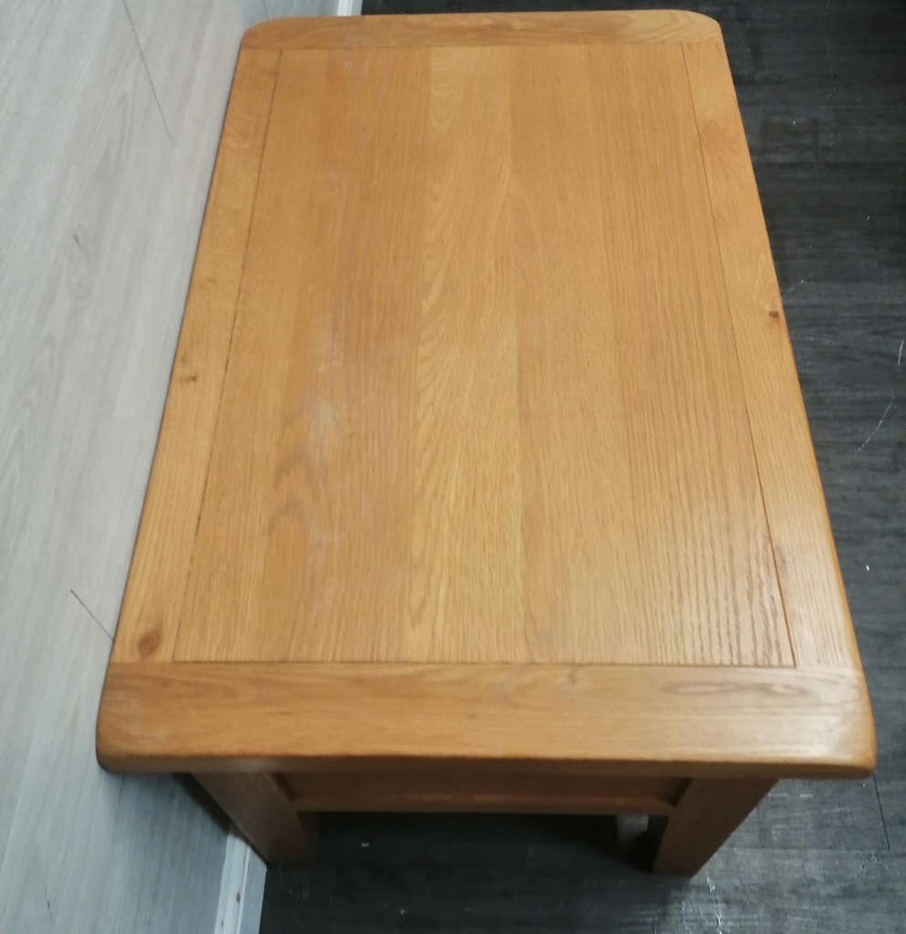 Oak Coffee Table With Two long  Drawers