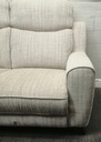 HIGH BACK TWO SEATER BEIGE TONED SOFA