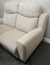 HIGH BACK TWO SEATER BEIGE TONED SOFA