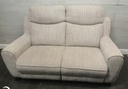HIGH BACK TWO SEATER BEIGE TONED SOFA