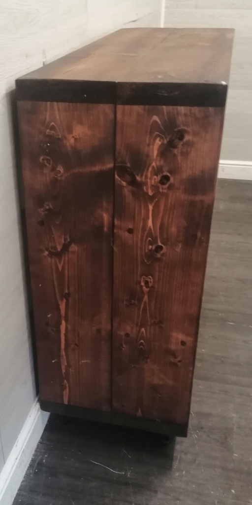 Rustic Wood Open Back Cube Bookcase / display unit