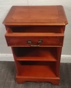Neat  repro yew side unit/bedside